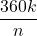 \dfrac{360°k}{n}
