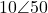 10\angle 50°