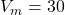 V_m = 30