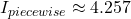 I_{piecewise} \approx 4.257