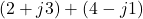 (2 + j3) + (4 - j1)