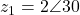 z_1 = 2\angle 30°