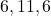 6, 11, 6