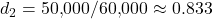 d_2=50{,}000/60{,}000\approx0.833