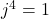 j^4 = 1