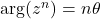 \arg(z^n) = n\theta