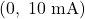 (0,\; 10\text{ mA})