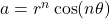 a = r^n\cos(n\theta)