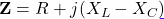 \mathbf{Z} = R + j(X_L - X_C)