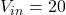 V_{in} = 20