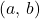 (a,\, b)