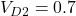 V_{D2} = 0.7