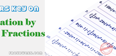 answers integration partial fractions
