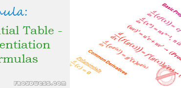 diffcal formulas