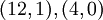 Given (12, 1) and (4, 0),  find the midpoint, distance, slope, and equation of the line.