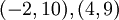 Given (-2, 10) and (4, 9),  find the midpoint, distance, slope, and equation of the line.