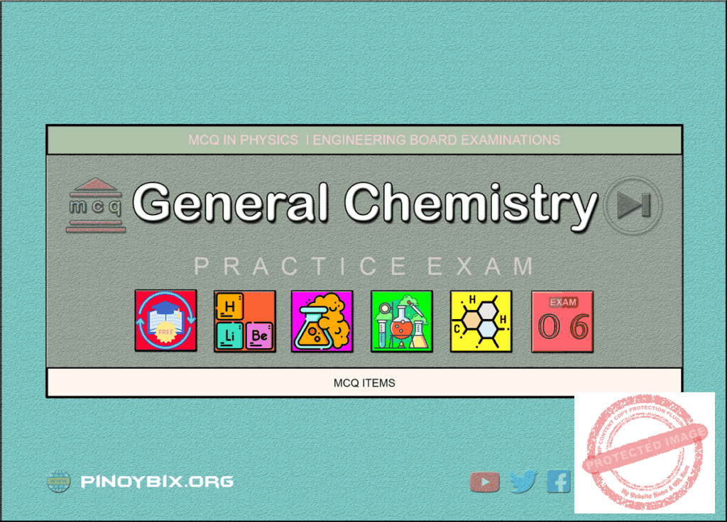 MCQ in General Chemistry Part 6 | ECE Board Exam