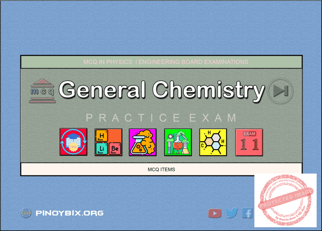 MCQ in General Chemistry Part 11 | ECE Board Exam