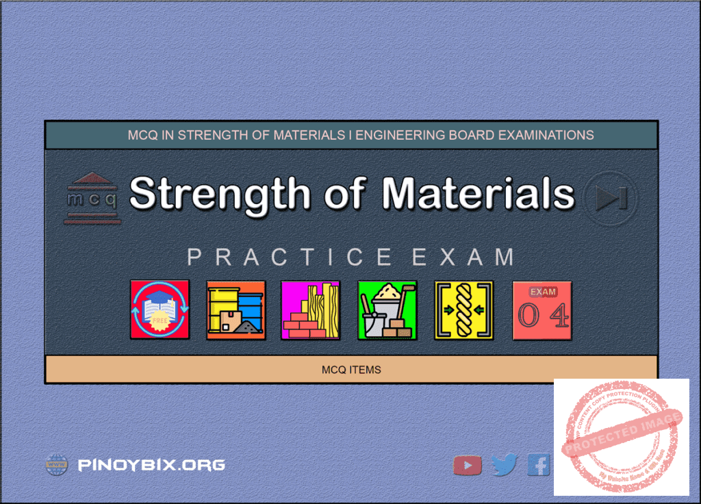 MCQ in Strength of Materials Part 4 | ECE Board Exam