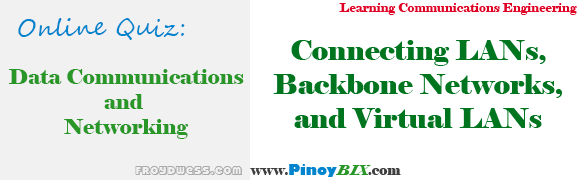 Practice Quiz in Connecting LANs, Backbone Networks, and Virtual LANs