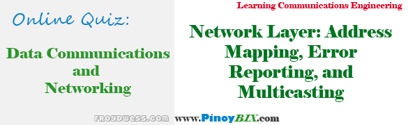 Practice Quiz in Network Layer: Address Mapping, Error Reporting, and Multicasting  