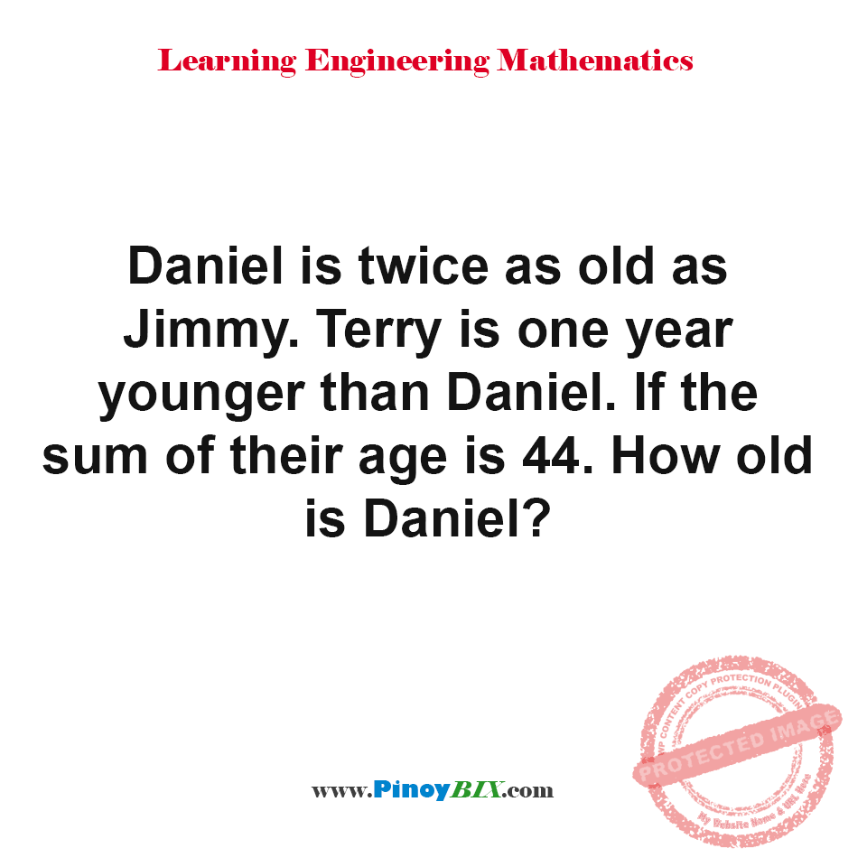 Solution: How old is Daniel?