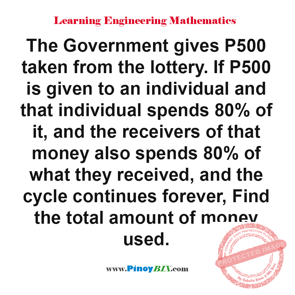 Solution: Find the total amount of money used Solution: Find the total amount of money used
