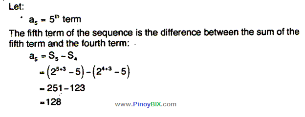 Solution: Determine the 5th term of the sequence
