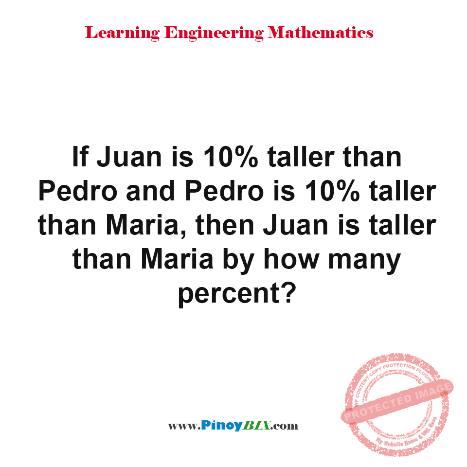 Juan is taller than Maria by how many percent? Juan is taller than Maria by how many percent?