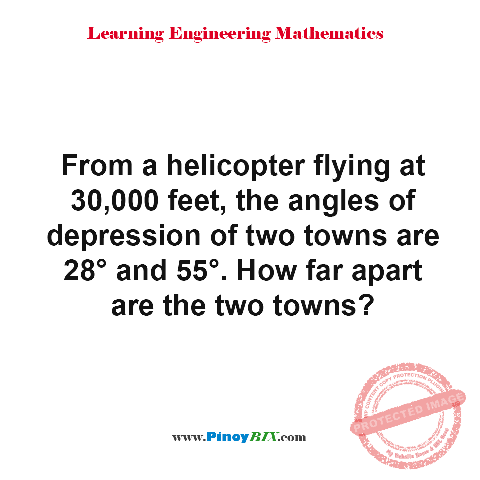 Solution: How far apart are the two towns? Solution: How far apart are the two towns?