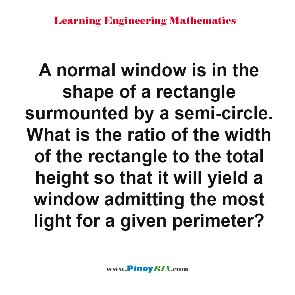 Solution: What is the ratio of the width of the rectangle to the total height?