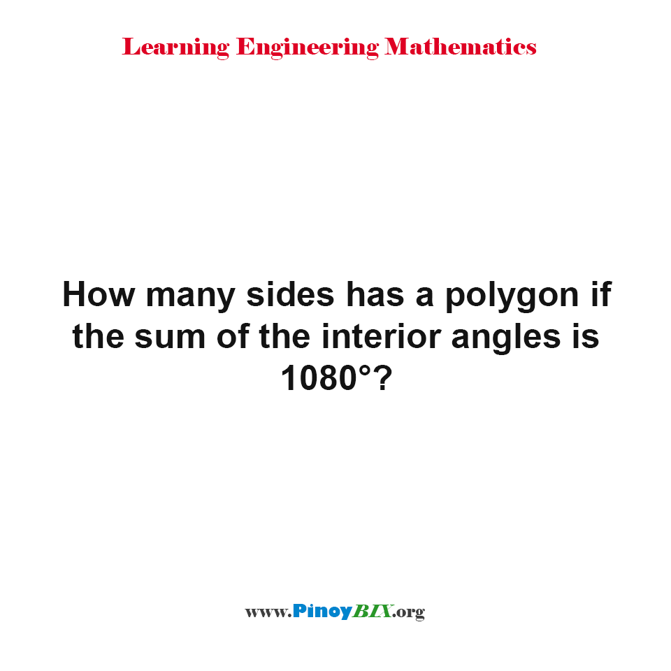 Solution: How many sides has a polygon?