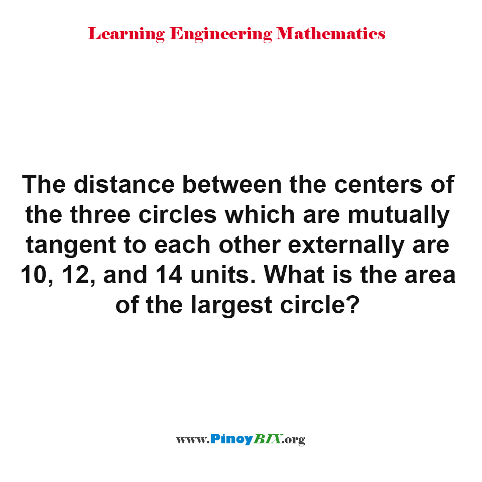 What is the area of the largest circle?