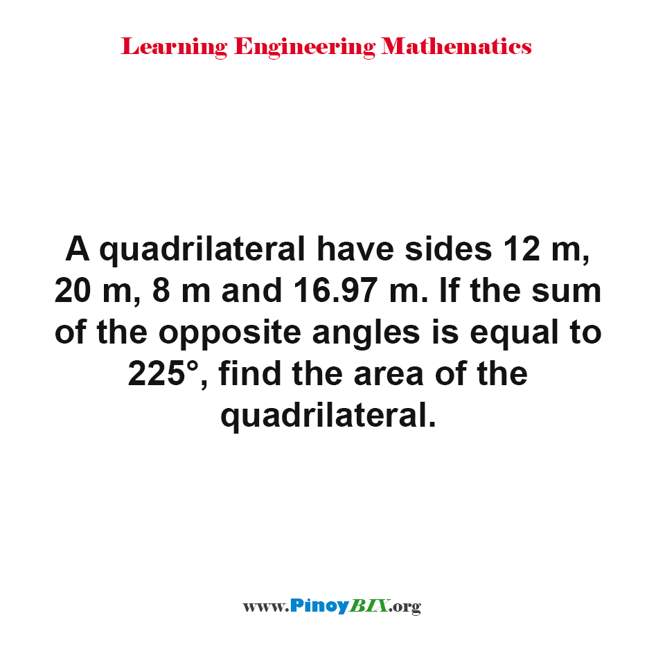 Solution: Find the area of the quadrilateral