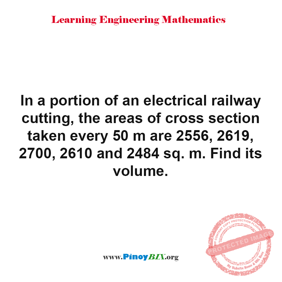 Solution: Find the volume of a portion of an electrical railway