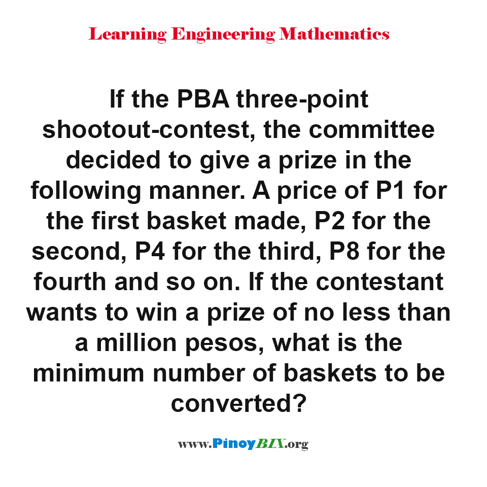 Solution: What is the minimum number of baskets to be converted? Solution: What is the minimum number of baskets to be converted?