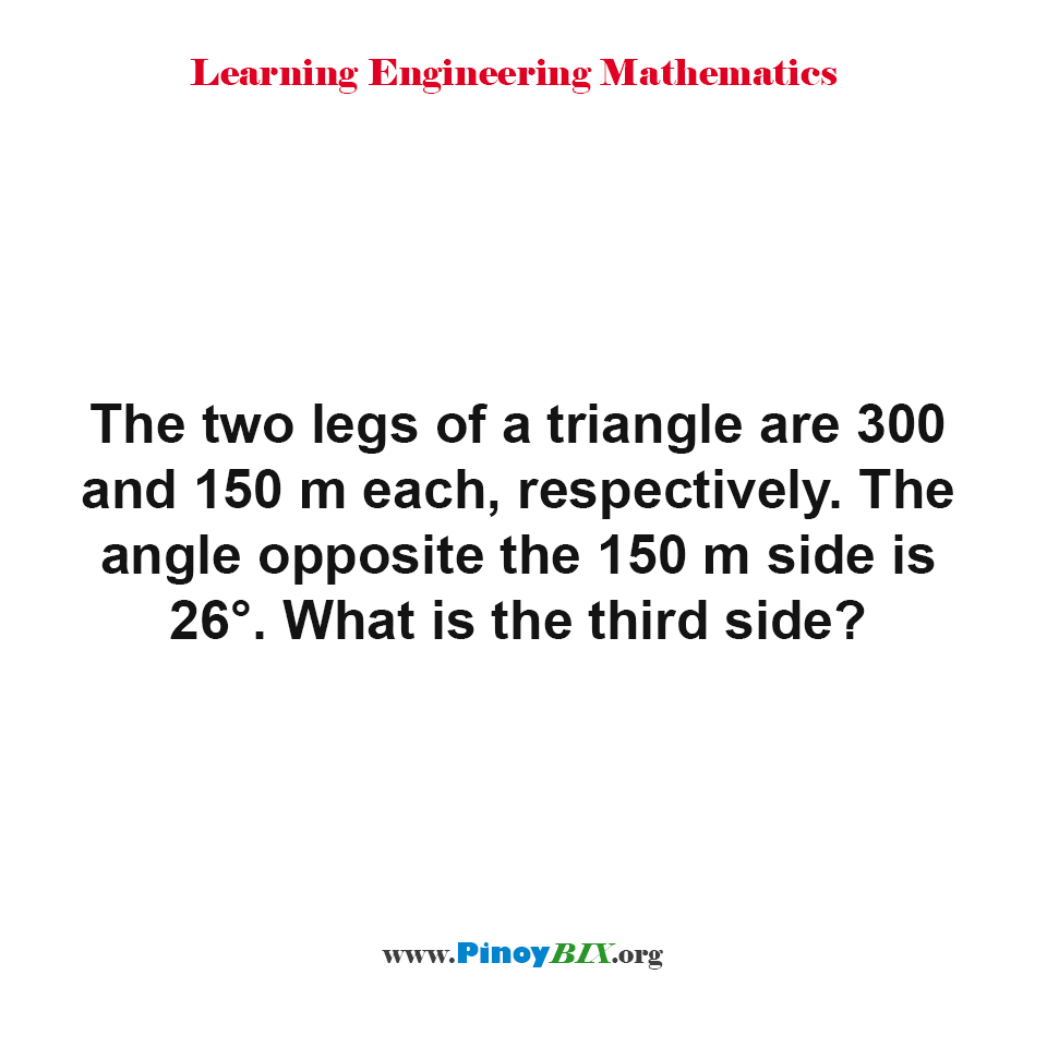 Solution: What is the third side of the triangle?