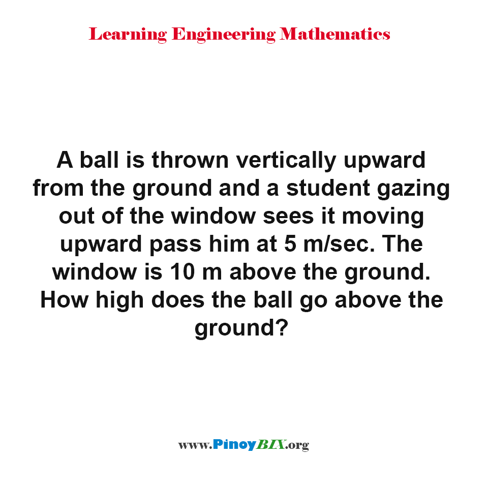How high does the ball go above the ground?
