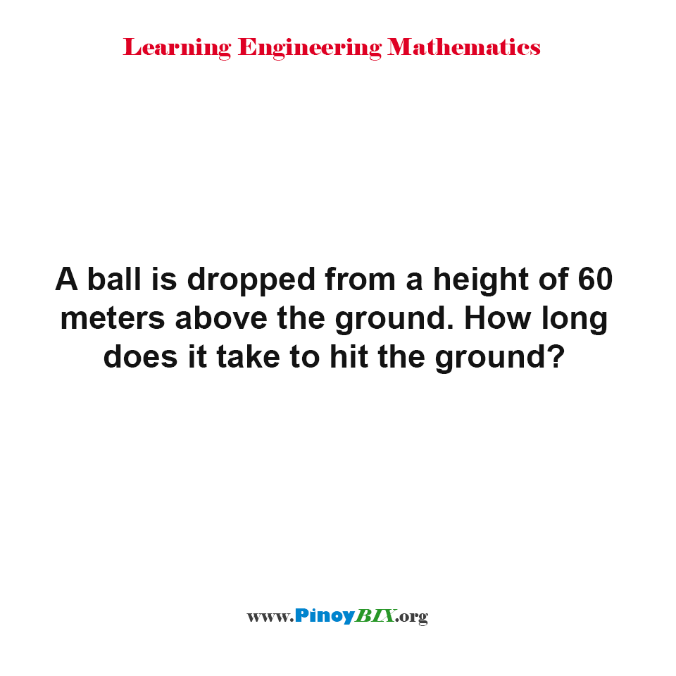 How long does it take to hit the ground?