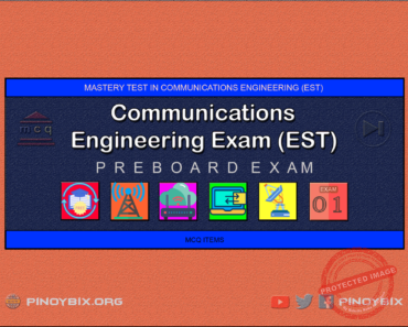 Communications Engineering Mastery Test 1 ECE Pre Board