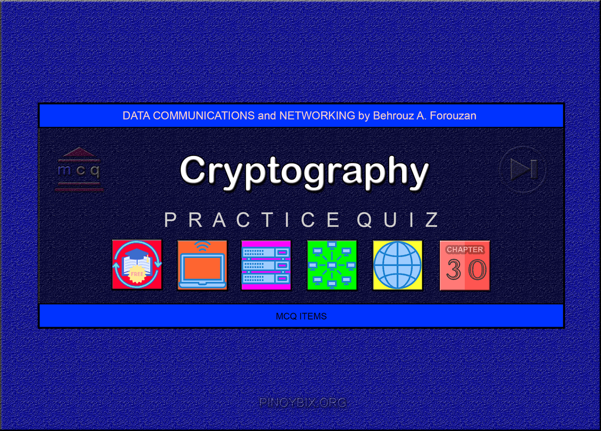 Forouzan: MCQ in Cryptography
