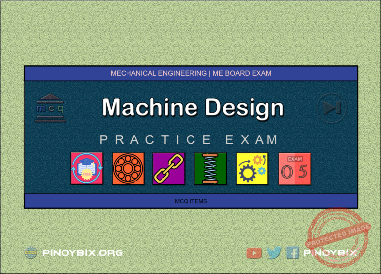 MCQ In Machine Design Part 5 ME Board Exam Pinoybix Engineering