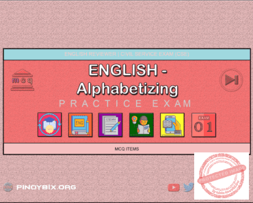 MCQ in English – Alphabetizing Part 1 | Civil Service Exam (CSE)