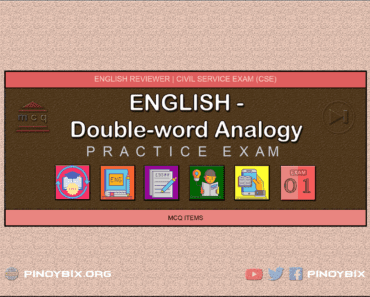 MCQ in English – Double-word Analogy Part 1 | Civil Service Exam (CSE)