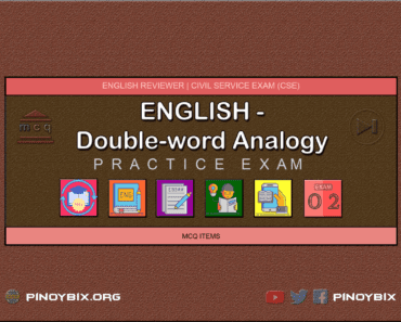 MCQ in English – Double-word Analogy Part 2 | Civil Service Exam (CSE)