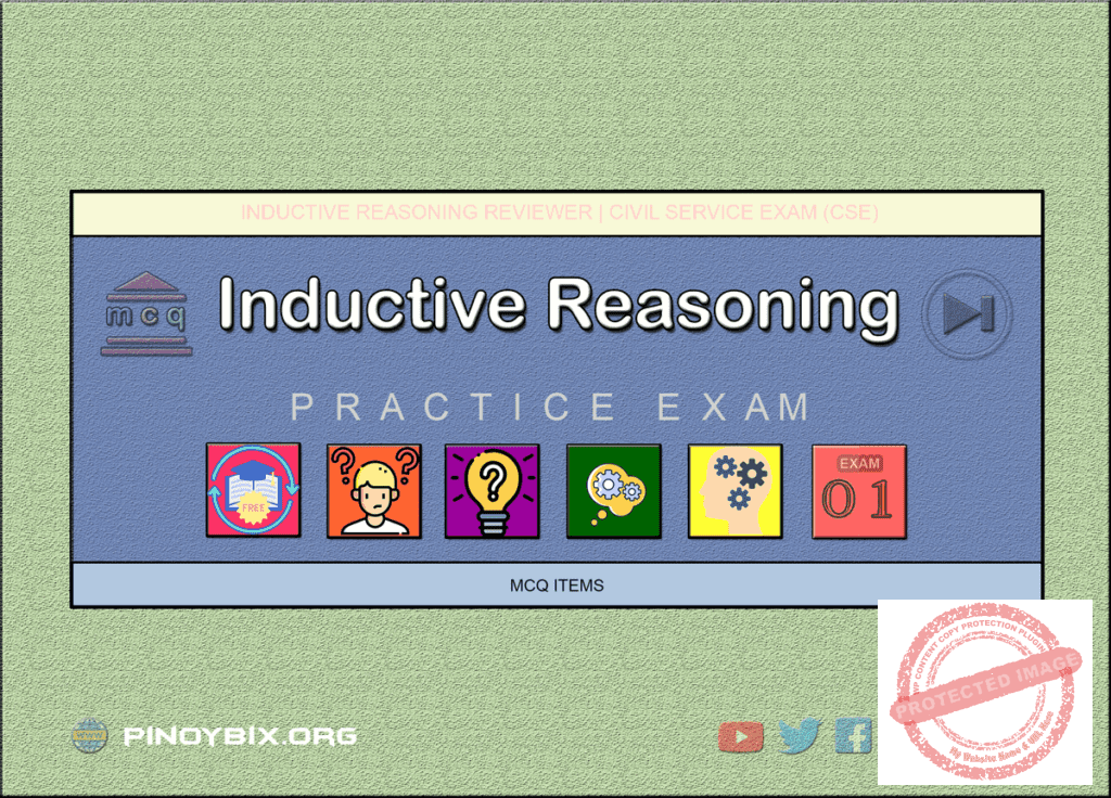 MCQ in Inductive Reasoning Part 1 | Civil Service Exam (CSE)