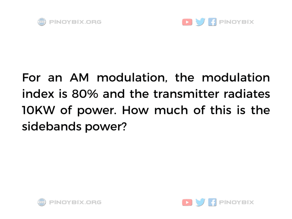 Solution: How much of this is the sidebands power?