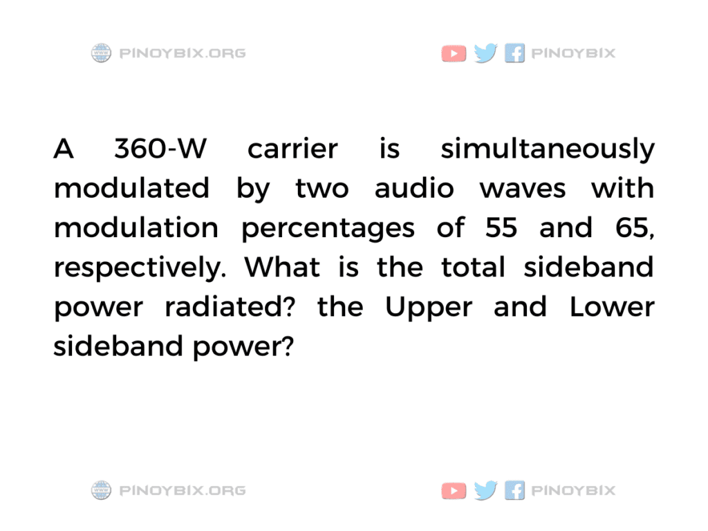 Solution: What is the total sideband power radiated?
