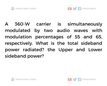 Solution: What is the total sideband power radiated?