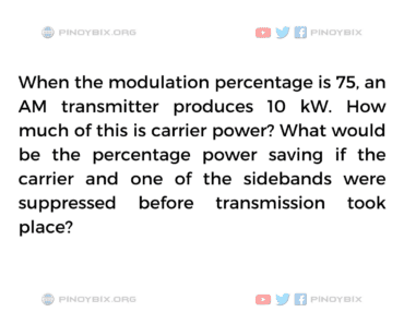 Solution: What would be the percentage power saving